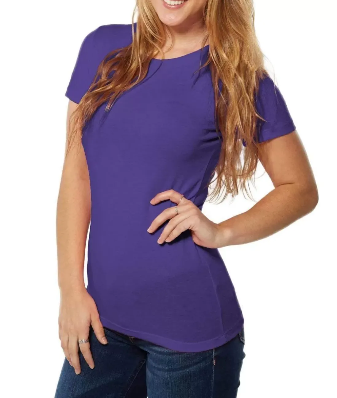 Women Nayked Apparel T-Shirts>Women'S Ridiculously Soft Lightweight Crew Neck T-Shirt