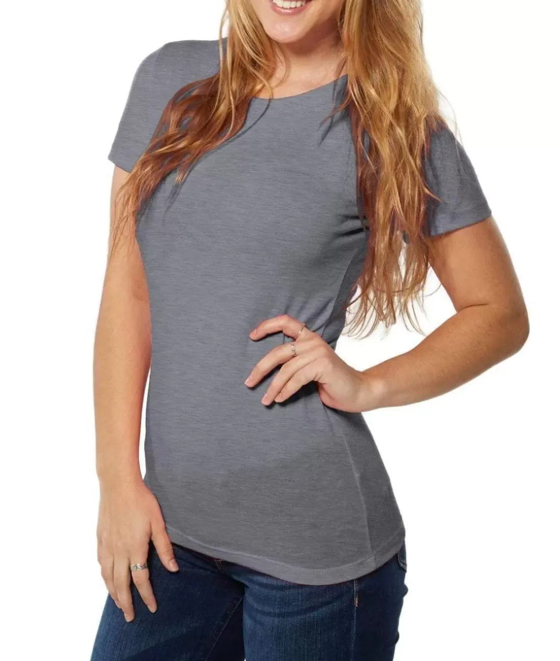 Women Nayked Apparel T-Shirts>Women'S Ridiculously Soft Lightweight Crew Neck T-Shirt