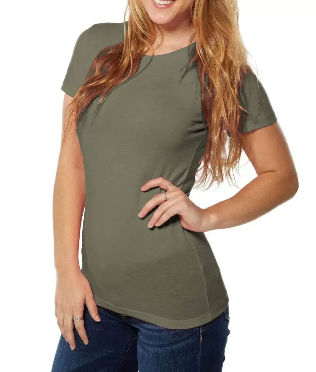Women Nayked Apparel T-Shirts>Women'S Ridiculously Soft Lightweight Crew Neck T-Shirt