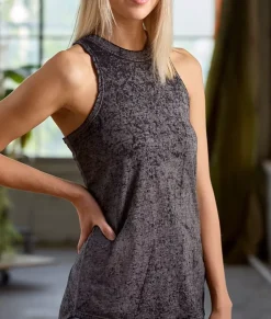 Women Nayked Apparel T-Shirts>Women'S Ridiculously Soft Burnout High Neck Tank Top