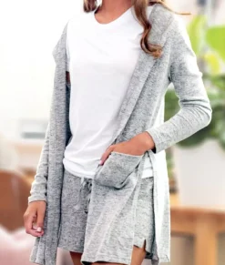 Women Nayked Apparel Cardigans & Sweaters>Women'S Ridiculously Soft Cuddle Fleece Lounge Cardigan
