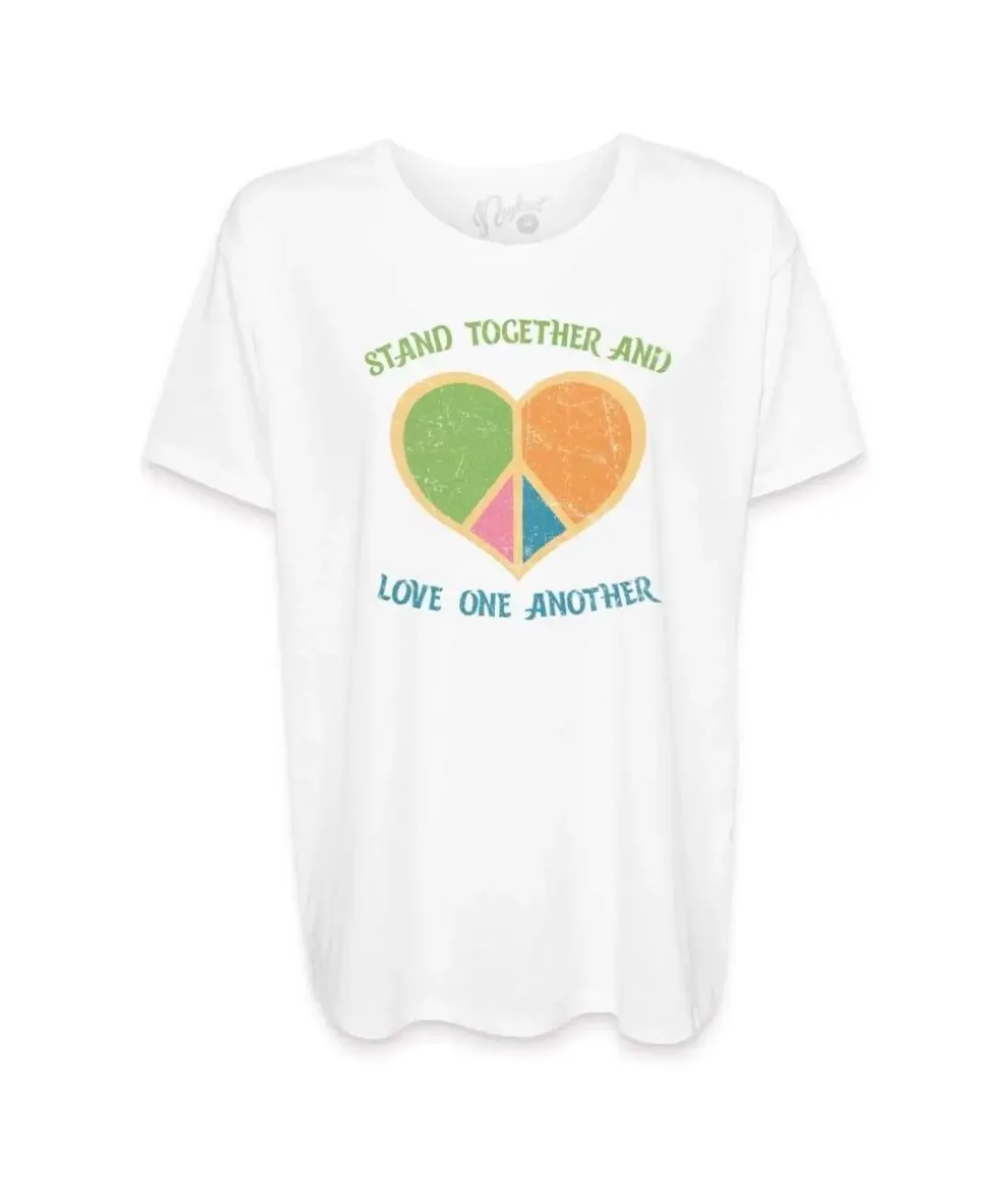 Women Nayked Apparel Tops>Women'S Ridiculously Soft Oversized Graphic Tee | Stand Together And Love One Another