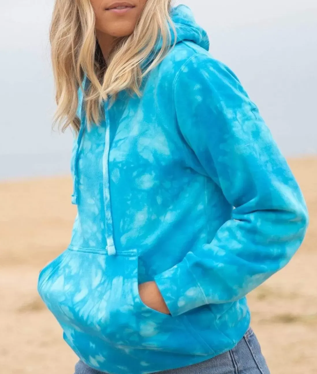 Women Nayked Apparel Tops>Women'S Ridiculously Soft Tie Dye Hooded Sweatshirt
