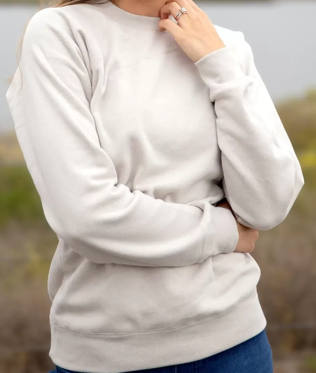 Women Nayked Apparel Tops>Women'S Ridiculously Soft Boyfriend Raglan Pullover