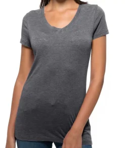Women Nayked Apparel Tops>Women'S Ridiculously Soft Vintage Wash V-Neck Short Sleeve T-Shirt