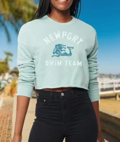 Women Nayked Apparel Tops>Women'S Ridiculously Soft Graphic Cropped Sweatshirt | Newport