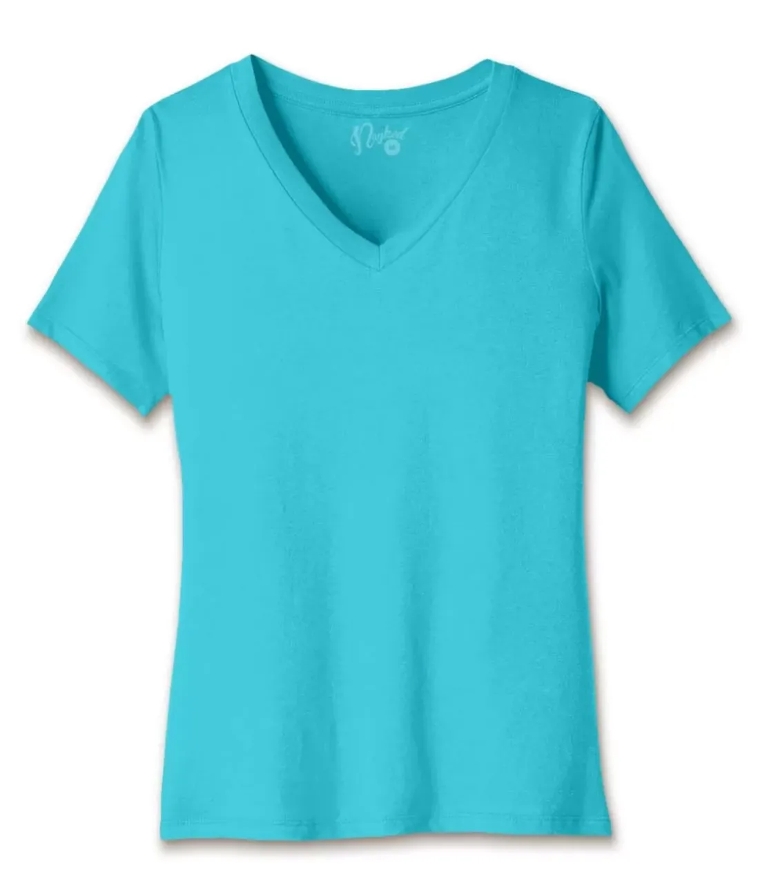 Women Nayked Apparel Tops>Women'S Ridiculously Soft Relaxed Fit 100% Cotton V-Neck T-Shirt