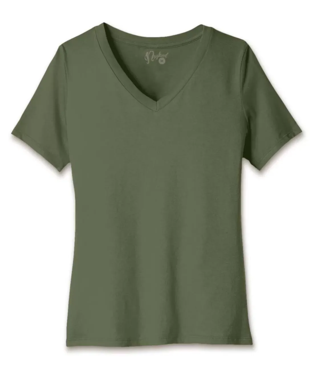 Women Nayked Apparel Tops>Women'S Ridiculously Soft Relaxed Fit 100% Cotton V-Neck T-Shirt