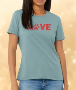 Women Nayked Apparel Tops>Women'S Ridiculously Soft Midweight Relaxed Valentine'S Day Graphic T-Shirt | Love My Pet