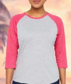 Women Nayked Apparel T-Shirts>Women'S Ridiculously Soft Midweight Baseball Tee