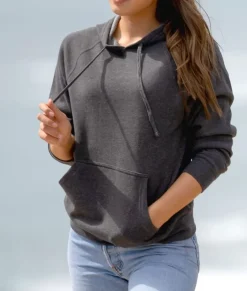 Women Nayked Apparel Hoodies & Sweatshirts>Women'S Ridiculously Soft Boyfriend Raglan Sleeve Hooded Pullover Sweatshirt