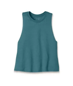 Women Nayked Apparel Tank Tops>Women'S Ridiculously Soft Cropped Racerback Muscle Tank