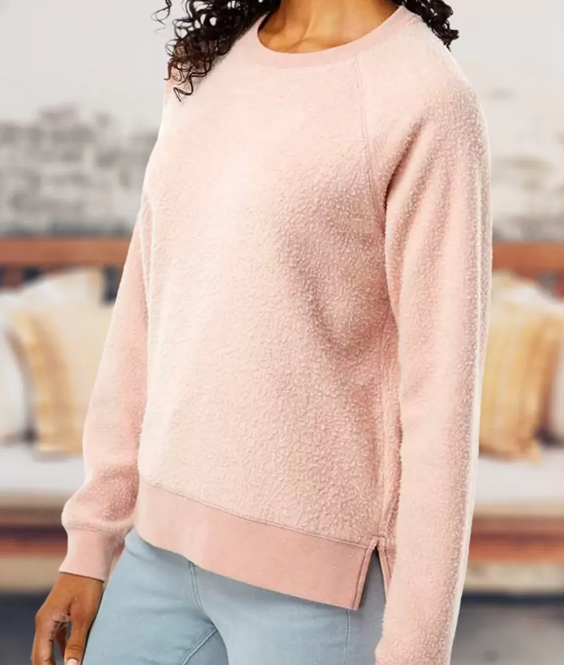 Women Nayked Apparel Athleisure>Women'S Snuggly Soft Reverse Fleece Sweatshirt
