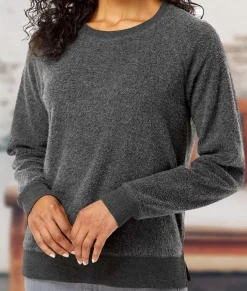 Women Nayked Apparel Tops>Women'S Snuggly Soft Reverse Fleece Sweatshirt
