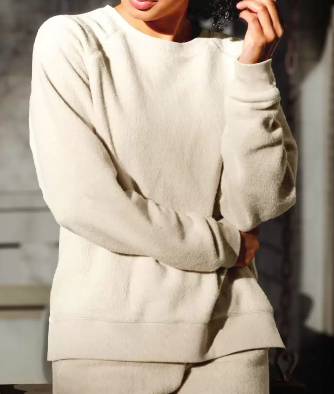 Women Nayked Apparel Tops>Women'S Snuggly Soft Reverse Fleece Sweatshirt