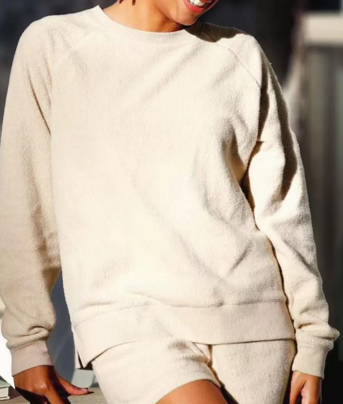 Women Nayked Apparel Tops>Women'S Snuggly Soft Reverse Fleece Sweatshirt