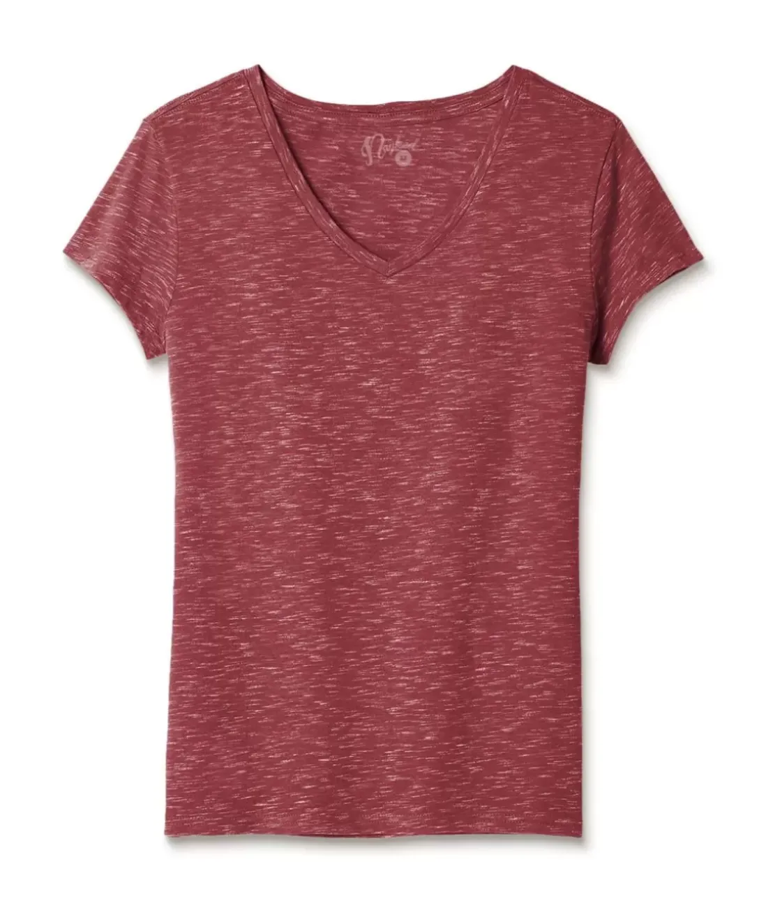 Women Nayked Apparel Tops>Women'S Soft Lightweight Marled V-Neck T-Shirt