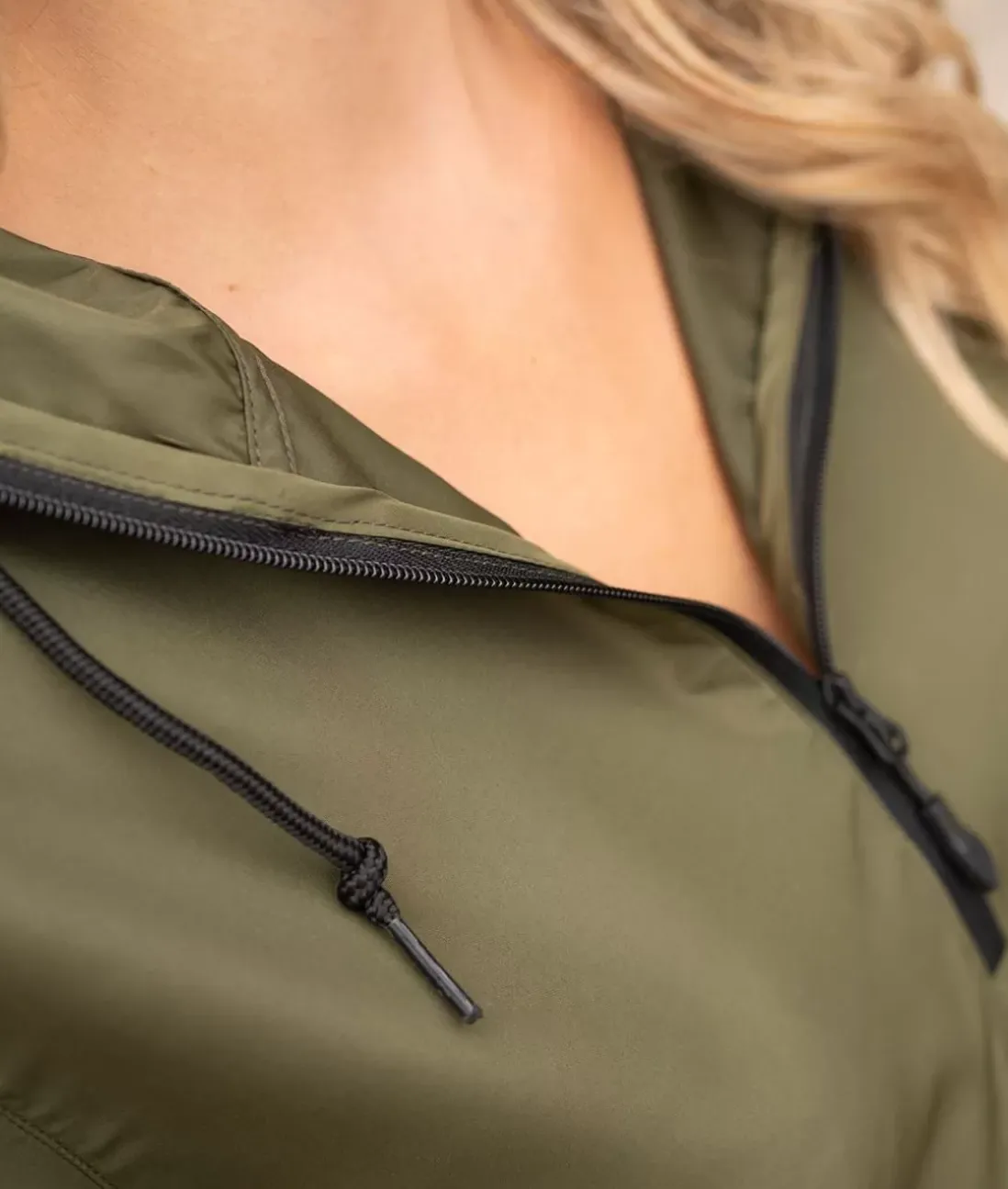 Women Nayked Apparel Tops>Women'S Soft Lightweight Oversized Half-Zip Pullover Windbreaker Anorak