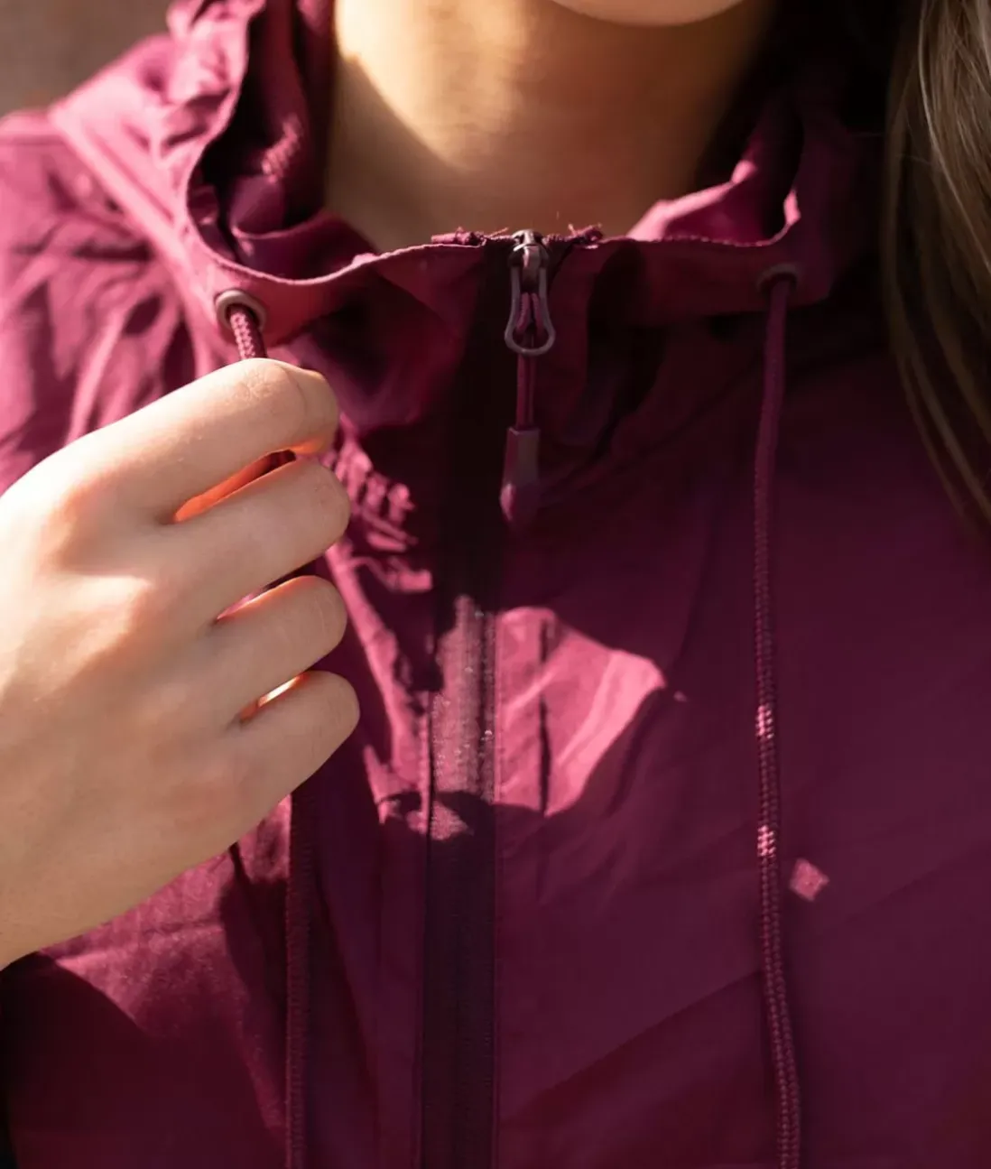 Women Nayked Apparel Outerwear>Women'S Soft Lightweight Oversized Full-Zip Windbreaker Jacket