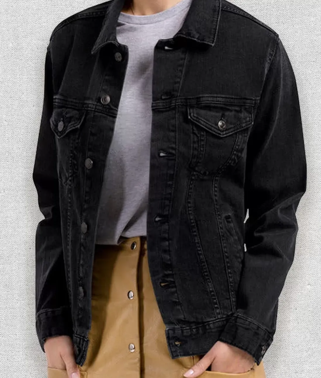 Women Nayked Apparel Tops>Women'S Soft Oversized Vintage Denim Jacket