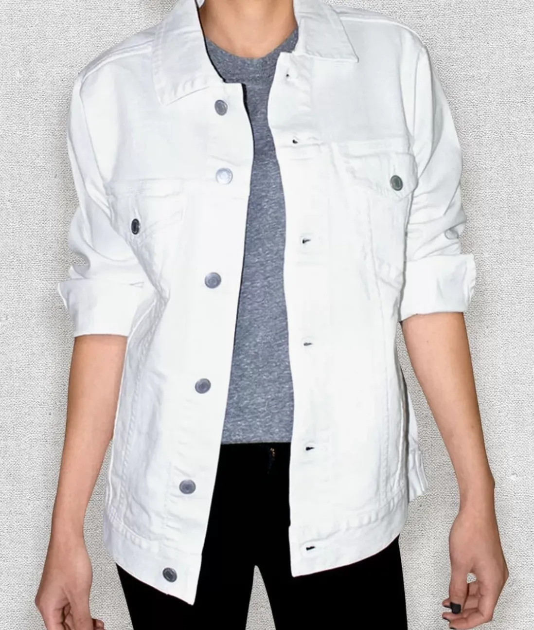Women Nayked Apparel Tops>Women'S Soft Oversized Vintage Denim Jacket