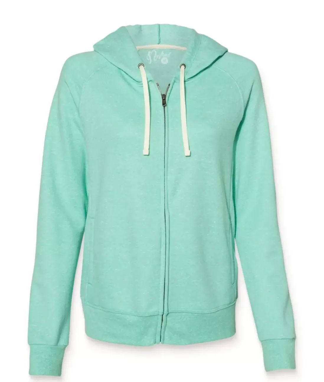 Women Nayked Apparel Tops>Women'S Soft Snow Heather French Terry Full-Zip Hoodie