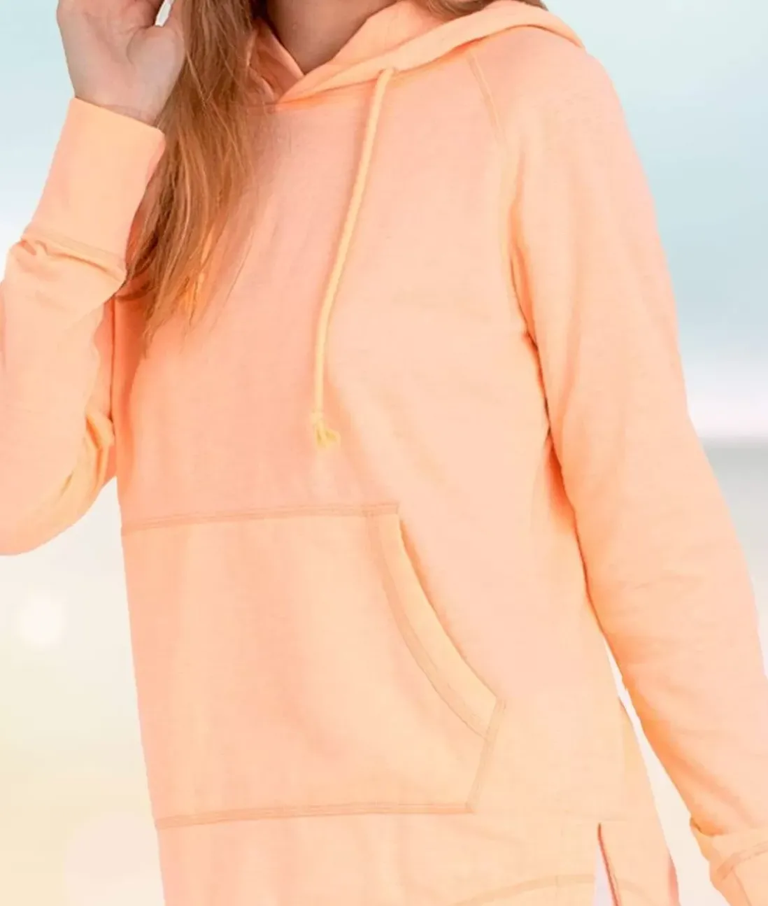 Women Nayked Apparel Tops>Women'S Soft Tunic Fleece Hoodie