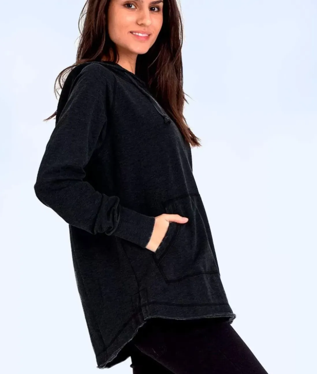 Women Nayked Apparel Athleisure>Women'S Soft Tunic Fleece Hoodie