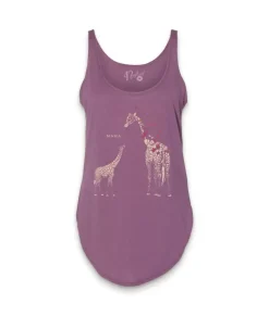 Women Nayked Apparel Tops>Women'S Split Side Graphic Tank | Mama Giraffe