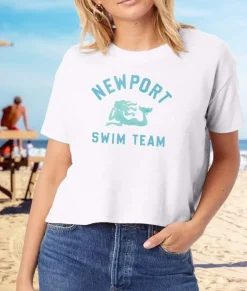 Women Nayked Apparel T-Shirts>Women'S Vintage Graphic Crop T-Shirt | Newport